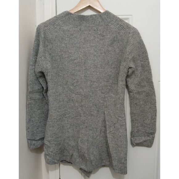 Everlane womens small fine wool alpaca cardigan sweater gray button front - Picture 4 of 7